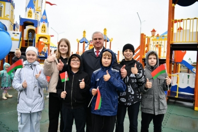 Открытие многофункциональной детской спортивной площадки